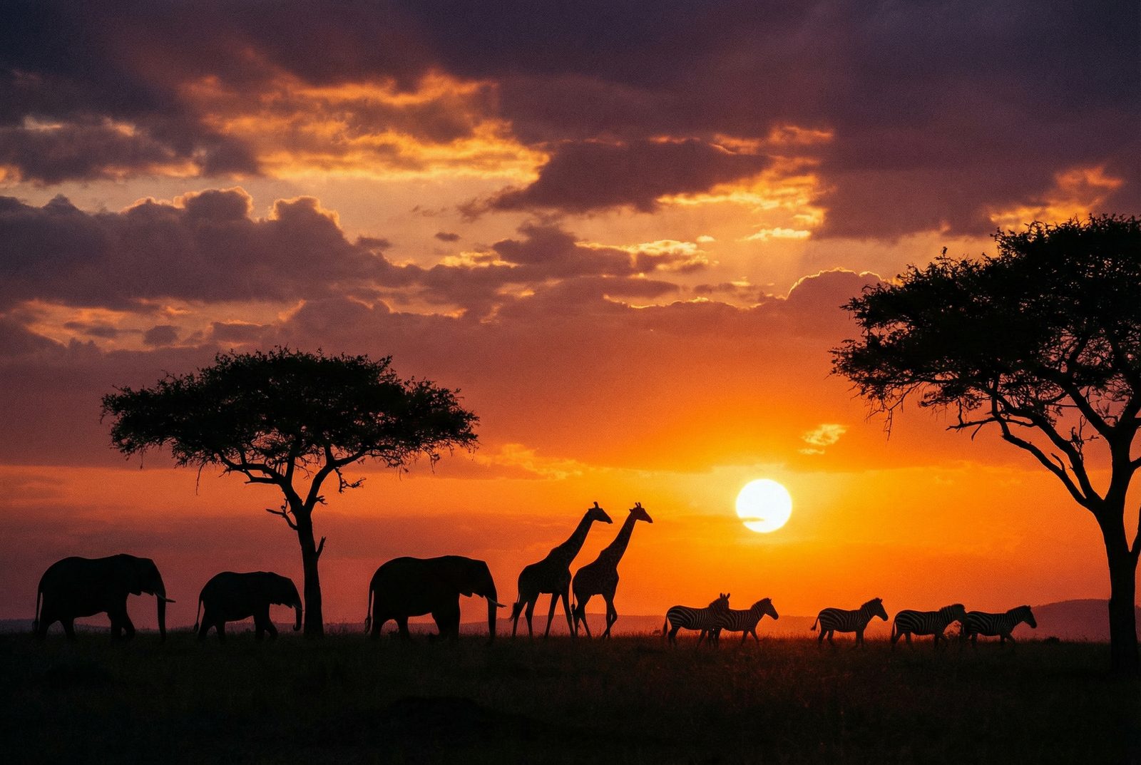 探花非洲草原日落视频