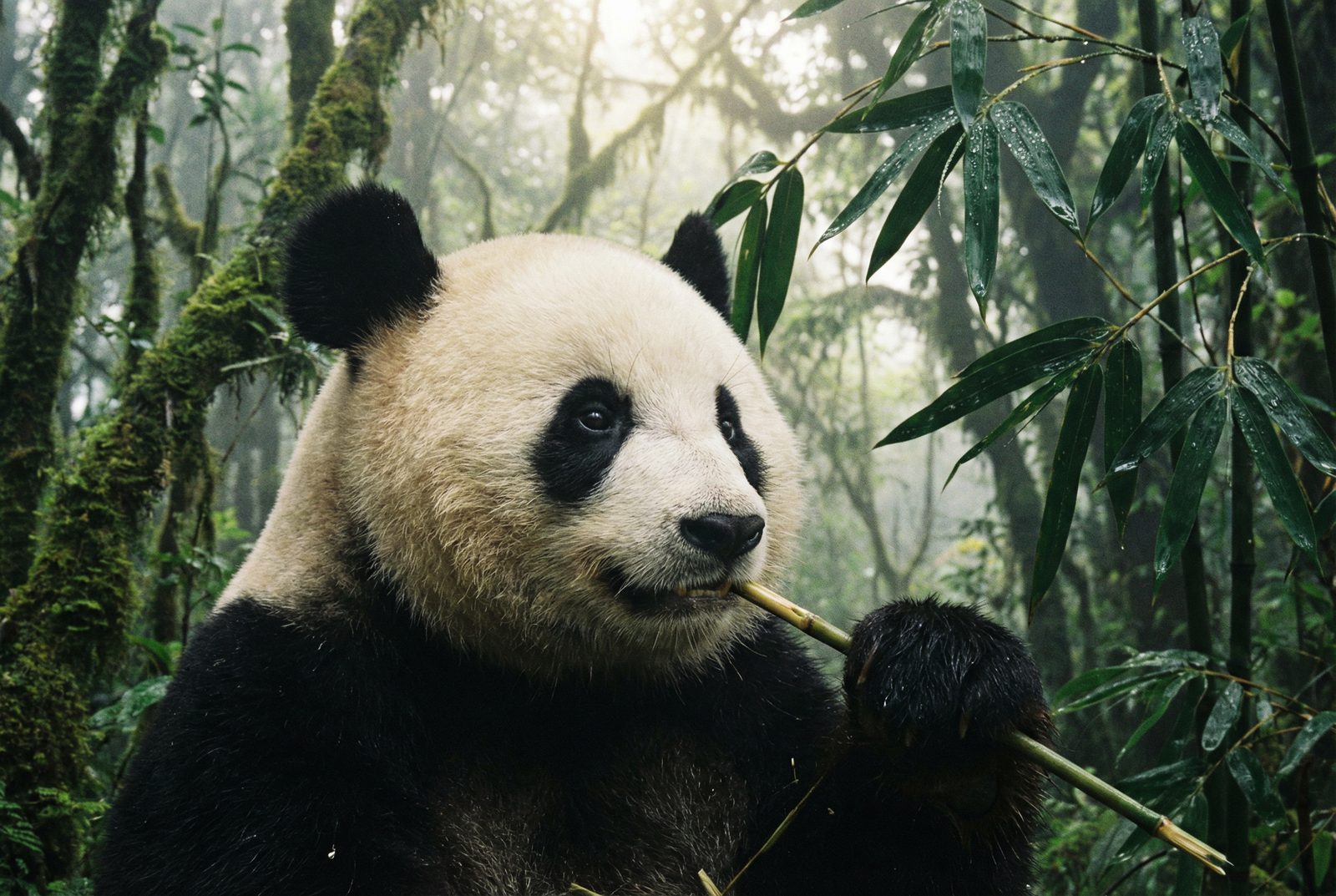 探花熊猫吃竹子视频